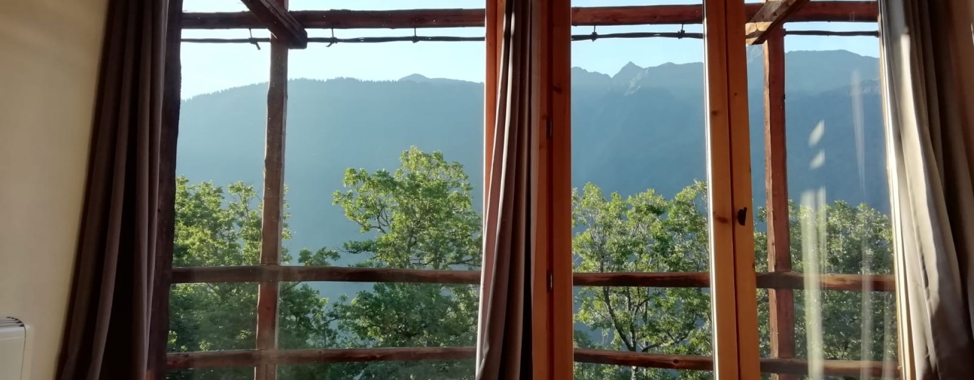 Vue des chambres Chalet Shanti 